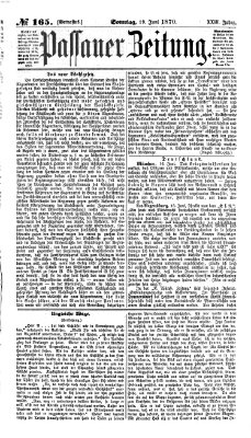 Passauer Zeitung Sonntag 19. Juni 1870