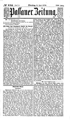 Passauer Zeitung Dienstag 28. Juni 1870