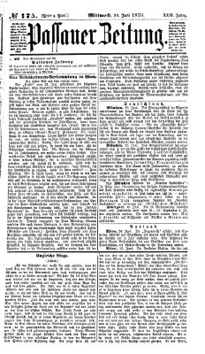 Passauer Zeitung Mittwoch 29. Juni 1870