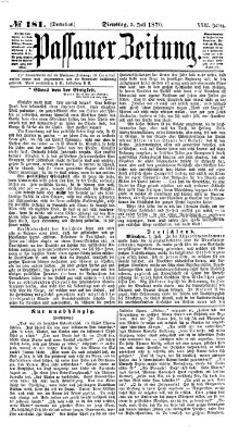 Passauer Zeitung Dienstag 5. Juli 1870