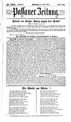 Passauer Zeitung Samstag 23. Juli 1870