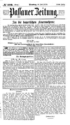 Passauer Zeitung Dienstag 26. Juli 1870