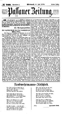 Passauer Zeitung Mittwoch 27. Juli 1870