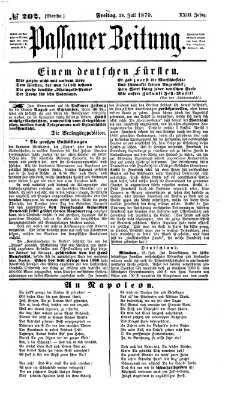 Passauer Zeitung Freitag 29. Juli 1870