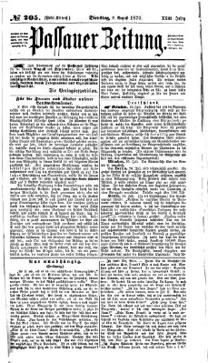 Passauer Zeitung Dienstag 2. August 1870