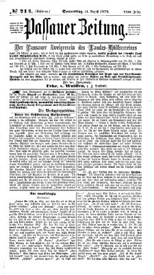 Passauer Zeitung Donnerstag 11. August 1870