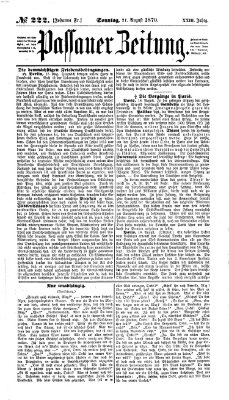 Passauer Zeitung Sonntag 21. August 1870