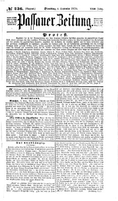 Passauer Zeitung Dienstag 6. September 1870