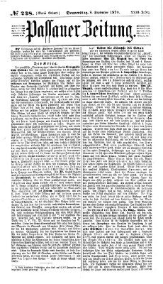 Passauer Zeitung Donnerstag 8. September 1870