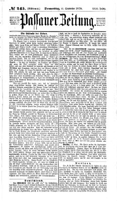 Passauer Zeitung Donnerstag 15. September 1870