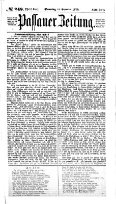 Passauer Zeitung Sonntag 18. September 1870