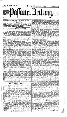 Passauer Zeitung Freitag 23. September 1870