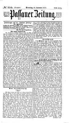 Passauer Zeitung Sonntag 25. September 1870