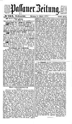 Passauer Zeitung Sonntag 2. Oktober 1870