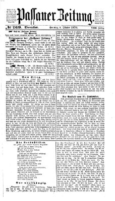 Passauer Zeitung Sonntag 9. Oktober 1870