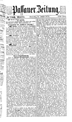 Passauer Zeitung Donnerstag 20. Oktober 1870