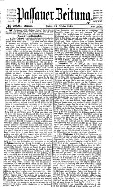 Passauer Zeitung Freitag 28. Oktober 1870