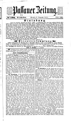 Passauer Zeitung Sonntag 6. November 1870