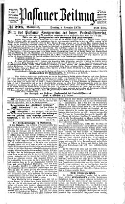 Passauer Zeitung Dienstag 8. November 1870