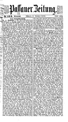 Passauer Zeitung Mittwoch 23. November 1870