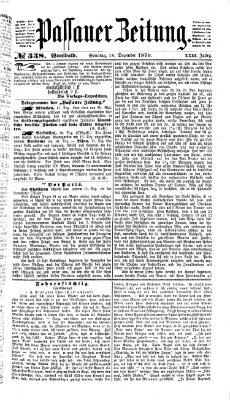 Passauer Zeitung Sonntag 18. Dezember 1870