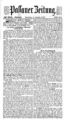 Passauer Zeitung Donnerstag 15. Dezember 1870