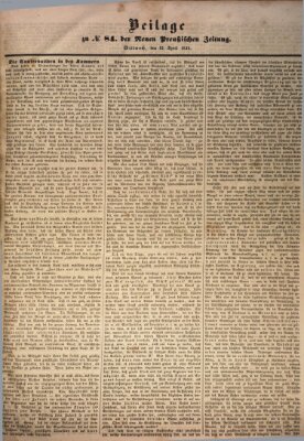 Neue preußische Zeitung Mittwoch 11. April 1849