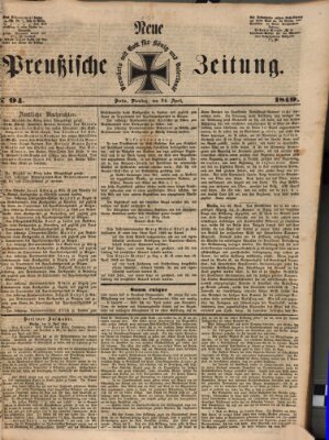 Neue preußische Zeitung Dienstag 24. April 1849