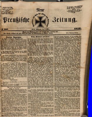 Neue preußische Zeitung Mittwoch 2. Mai 1849