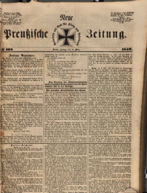 Neue preußische Zeitung Freitag 4. Mai 1849