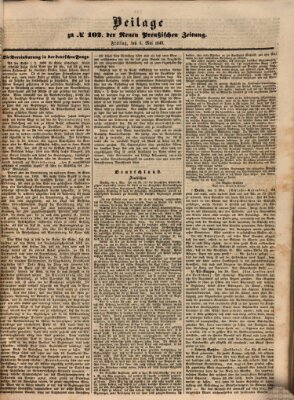 Neue preußische Zeitung Freitag 4. Mai 1849