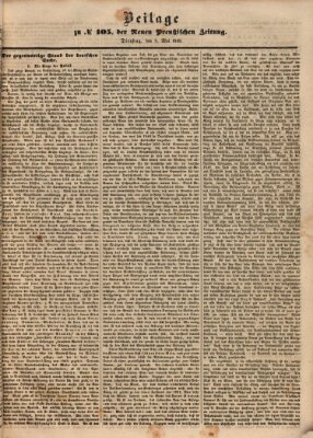 Neue preußische Zeitung Dienstag 8. Mai 1849