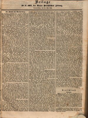 Neue preußische Zeitung Donnerstag 10. Mai 1849