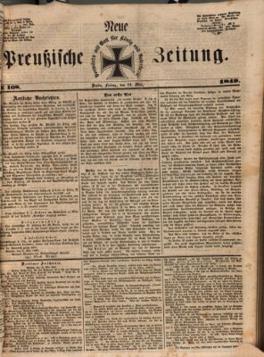 Neue preußische Zeitung Freitag 11. Mai 1849