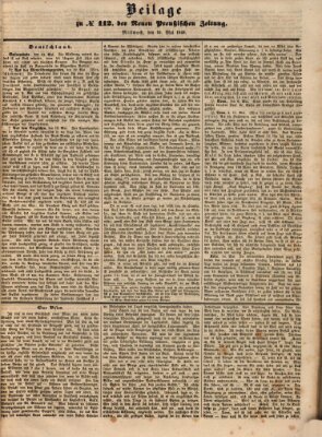 Neue preußische Zeitung Mittwoch 16. Mai 1849