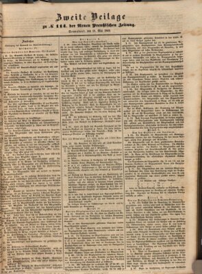 Neue preußische Zeitung Samstag 19. Mai 1849