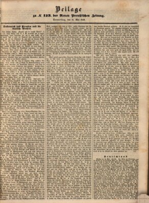 Neue preußische Zeitung Donnerstag 31. Mai 1849