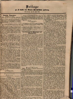 Neue preußische Zeitung Mittwoch 20. Juni 1849