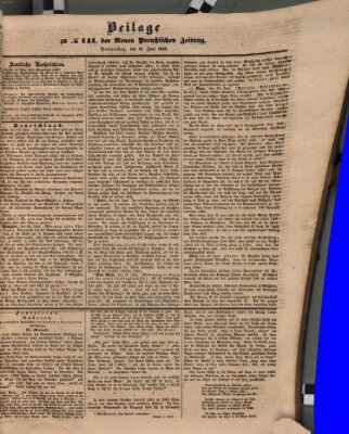 Neue preußische Zeitung Donnerstag 21. Juni 1849