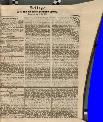 Neue preußische Zeitung Samstag 23. Juni 1849