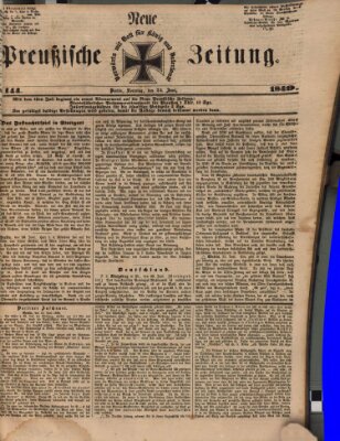 Neue preußische Zeitung Donnerstag 21. Juni 1849