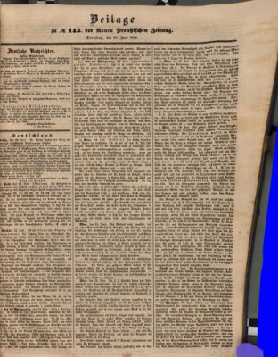 Neue preußische Zeitung Dienstag 26. Juni 1849