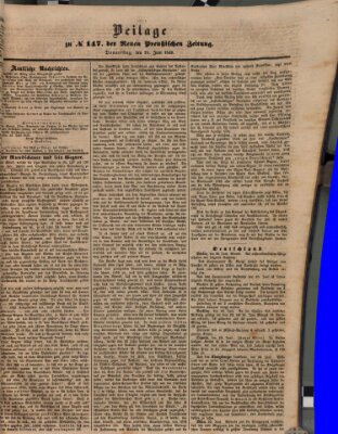 Neue preußische Zeitung Donnerstag 28. Juni 1849