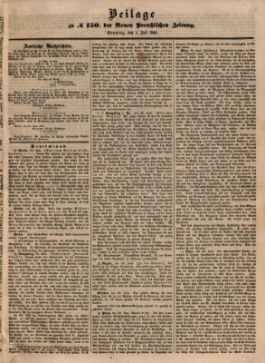 Neue preußische Zeitung Sonntag 1. Juli 1849