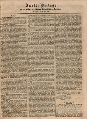 Neue preußische Zeitung Dienstag 3. Juli 1849