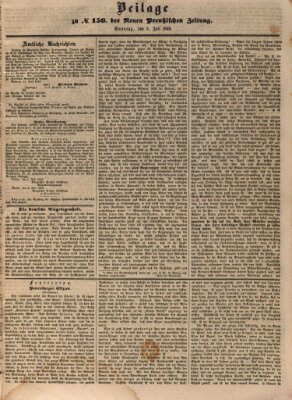 Neue preußische Zeitung Sonntag 8. Juli 1849