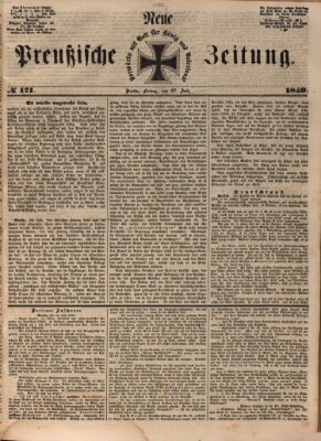 Neue preußische Zeitung Freitag 27. Juli 1849