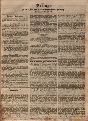 Neue preußische Zeitung Sonntag 29. Juli 1849