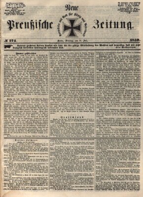 Neue preußische Zeitung Dienstag 31. Juli 1849