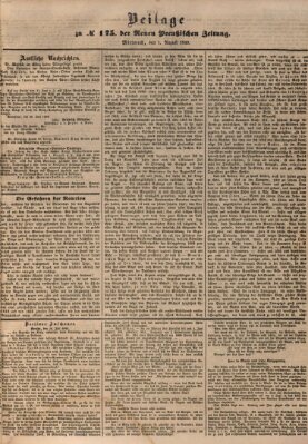 Neue preußische Zeitung Mittwoch 1. August 1849